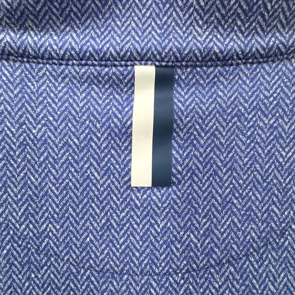 Rhoback 1/4 Zip Mens 3XL Blue Herringbone Pullover Golf Activewear - Picture 5 of 7